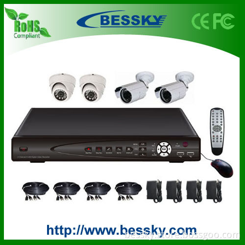 CCTV Secutiy Products/4CH H. 264 Full D1 DVR and IR Cameras (BE-8104IB2RE2)